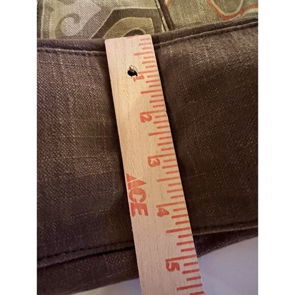 FOSSIL vintage patchwork shoulder bag leather braided handles boho hippie w/key - Picture 15 of 15